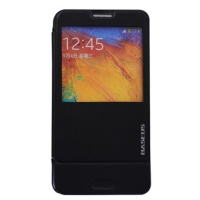 Samsung Galaxy Note 3 Baseus Folio atvēramais melns maciņš / Vacins.lv
