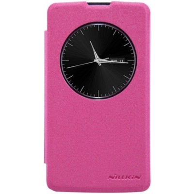 LG L Fino (D290, D295) розовый кожаный чехол-книжка Nillkin Sparkle | Vacins.lv
