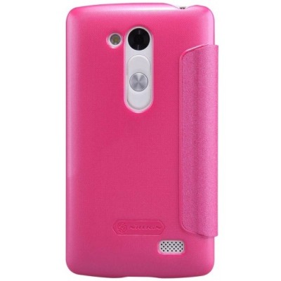 LG L Fino (D290, D295) розовый кожаный чехол-книжка Nillkin Sparkle | Vacins.lv
