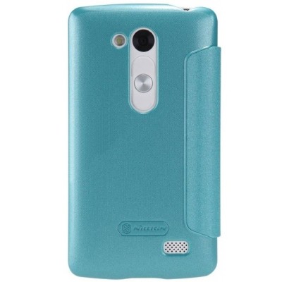 LG L Fino (D290, D295) синий кожаный чехол-книжка Nillkin Sparkle | Vacins.lv
