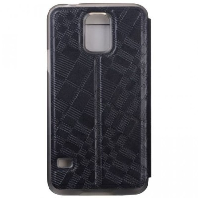 Samsung Galaxy S5 G900 (S5 Neo G903) Baseus Brocade atvēramais melns maciņš / Vacins.lv