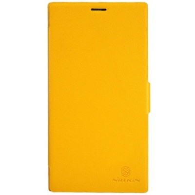 Nokia Lumia 1520 Nillkin Fresh жёлтый кожаный чехол-книжка | Vacins.lv