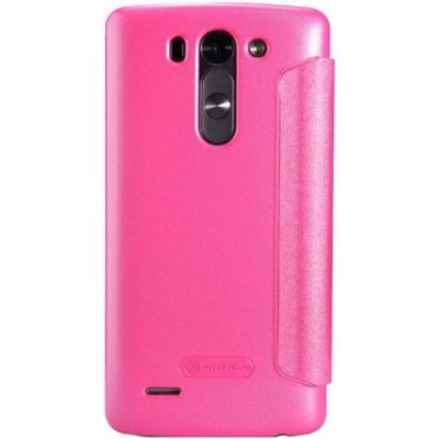 LG G3 S D722 розовый кожаный чехол-книжка | Vacins.lv
