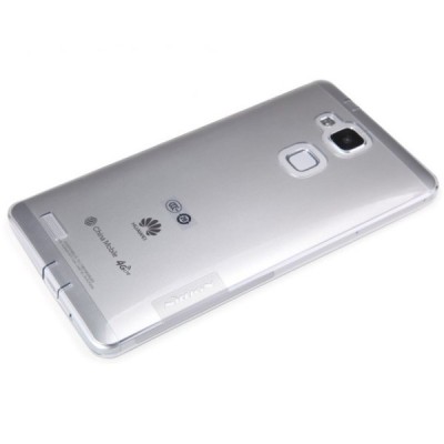 Huawei Ascend Mate 7 Nillkin Nature тонкий прозрачный силиконовый чехол (TPU) | Vacins.lv