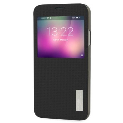 Samsung Galaxy S5 G900 (S5 Neo G903) Rock Elegant atvēramais melns futrālis / Vacins.lv