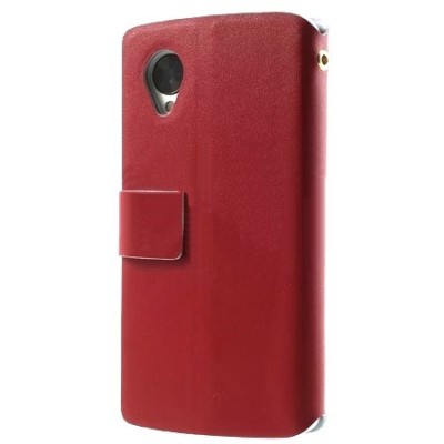 „Doormoon“ серии LG Nexus 5 E980 красный кожаный чехол-книжка | Vacins.lv