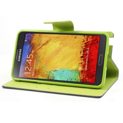 „Mercury“ Fancy Samsung Galaxy Note 3 (N9005, N9002, N9000) синий кожаный чехол-книжка | Vacins.lv