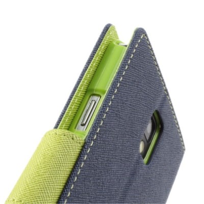 „Mercury“ Fancy Samsung Galaxy Note 3 (N9005, N9002, N9000) синий кожаный чехол-книжка | Vacins.lv