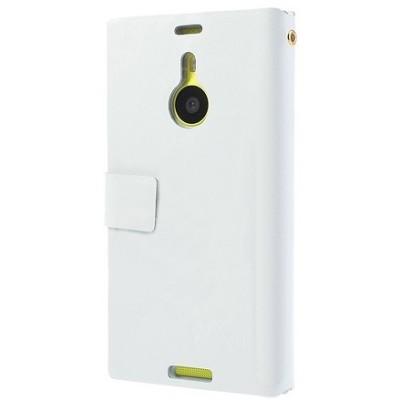 „Doormoon“ серии Nokia Lumia 1520 белый кожаный чехол-книжка | Vacins.lv