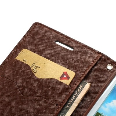 „Mercury“ Fancy Samsung Galaxy S3 (I9300) чёрный кожаный чехол-книжка | Vacins.lv