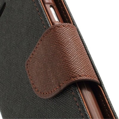 „Mercury“ Fancy Samsung Galaxy S3 (I9300) чёрный кожаный чехол-книжка | Vacins.lv