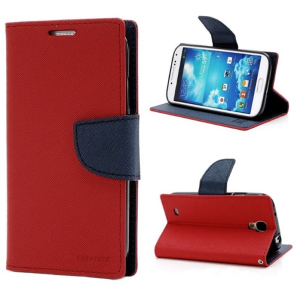 Чехол-книжка „Mercury“ Fancy - красный (Galaxy S4)