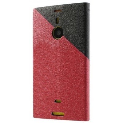 „Double“ серии Nokia Lumia 1520 чёрный, красный кожаный чехол-книжка | Vacins.lv