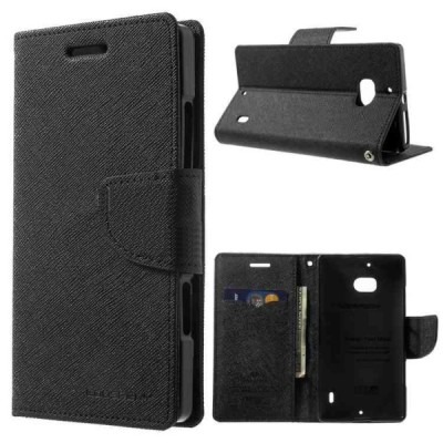 „Mercury“ Fancy Nokia Lumia 930 чёрный кожаный чехол-книжка | Vacins.lv