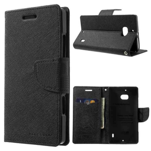 Чехол-книжка „Mercury“ Fancy - чёрный (Lumia 930)