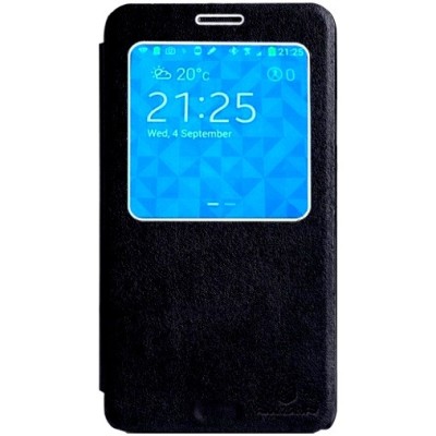 Samsung Galaxy Note 3 Nillkin Leather чёрный чехол-книжка | Vacins.lv