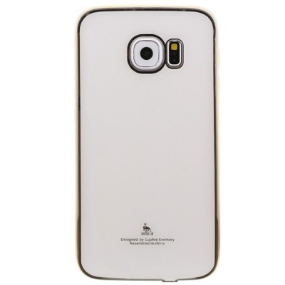 Samsung Galaxy S6 Edge (G925) Luphie пластиковый чехол с металлической рамкой - белый | Vacins.lv