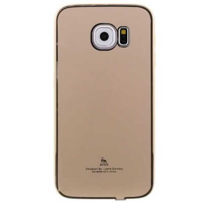 Samsung Galaxy S6 Edge (G925) Luphie пластиковый чехол с металлической рамкой - золотой | Vacins.lv