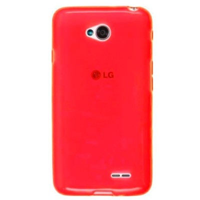 LG L70 (D320) твердый силиконовый чехол (TPU) - красный | Vacins.lv