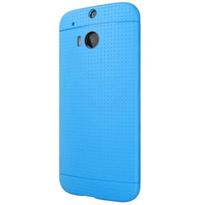 HTC One M8 un HTC One M8s „Dots“ cieta silikona gaiši zils (TPU) apvalks / vacins.lv