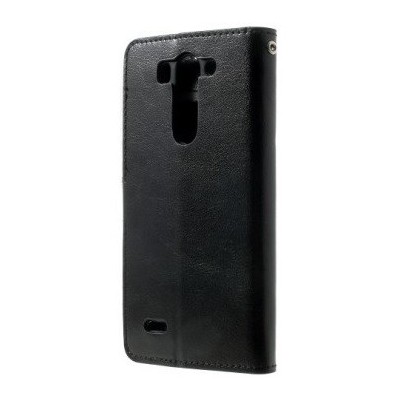 LG G3 S D722 открываемый чёрный кожаный чехол - книжка | Vacins.lv