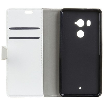 HTC U11 Plus atvēramais ādas balts maciņš (maks) / Vacins.lv
