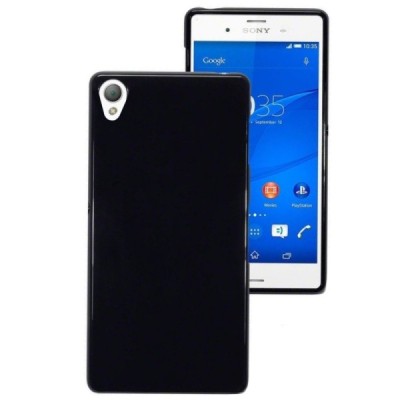 Sony Xperia Z3+ твердый силиконовый (TPU) чехол чёрный | Vacins.lv