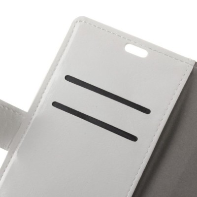 Huawei Mate 10 Lite atvēramais ādas balts maciņš (maks) / Vacins.lv
