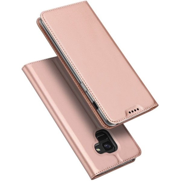 „Dux Ducis“ Skin atvērams maciņš - rozs (Galaxy A8 2018)