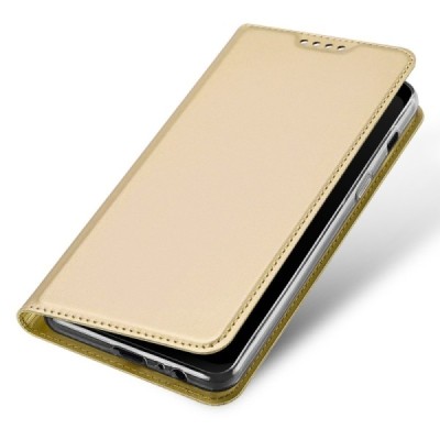 „Dux Ducis“ Skin серии Samsung Galaxy A8 2018 (A530F) золотой кожаный чехол-книжка | Vacins.lv