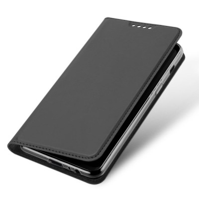 „Dux Ducis“ Skin серии Samsung Galaxy A8+ 2018 (A730F) чёрный кожаный чехол-книжка | Vacins.lv