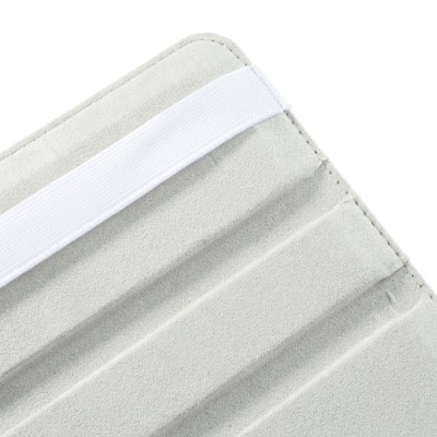 Samsung Galaxy Note 10.1 2014 P600 (P605) atvēramais balts ādas futrālis, grozās 360° grādu apjomā / Vacins.lv