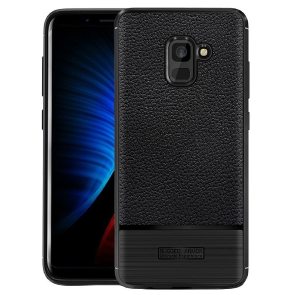 „Carbon“ cieta silikona (TPU) apvalks - melns (Galaxy A8+ 2018)