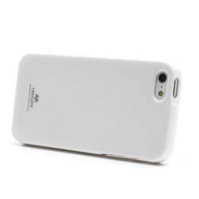 Apple iPhone 5, 5S Mercury Color balts cieta silikona (TPU) futrālis / Vacins.lv