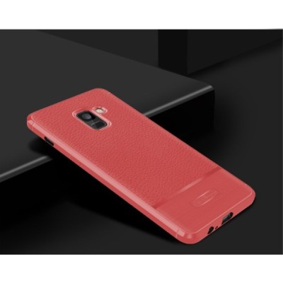 Samsung Galaxy A8+ 2018 (A730F) „Armor“ твердый силиконовый чехол (TPU) - красный | Vacins.lv