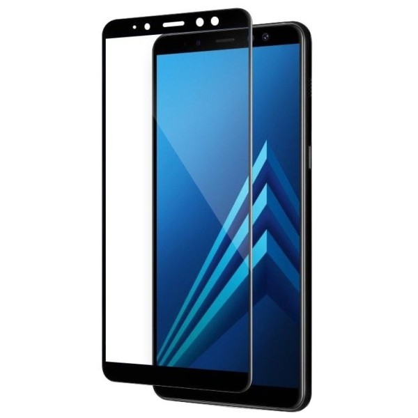 „Calans“ Tempered Glass полностью закрывающее защитное стекло толщиной 0,2 мм – чёрное (Galaxy A8+ 2018)