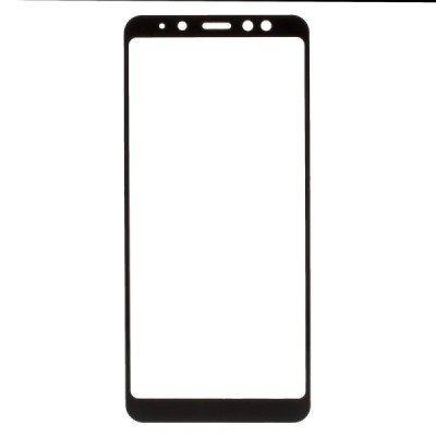 Samsung Galaxy A8+ 2018 (A730F) „Calans“ 9H Tempered Glass усиленная защита чёрное защитное стекло с полным покрытием толщиной 0