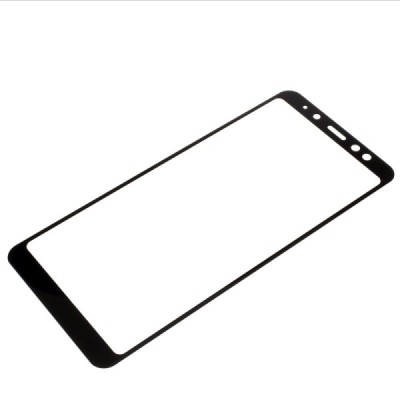Samsung Galaxy A8+ 2018 (A730F) „Calans“ 9H Tempered Glass усиленная защита чёрное защитное стекло с полным покрытием толщиной 0