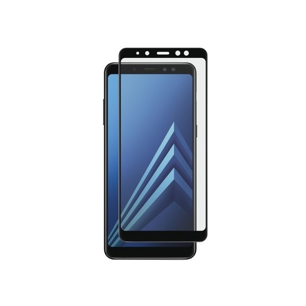„Calans“ Tempered Glass pilnīgi aizsedzams ekrāna aizsargstikls 0.2 mm - melns (Galaxy A8 2018)
