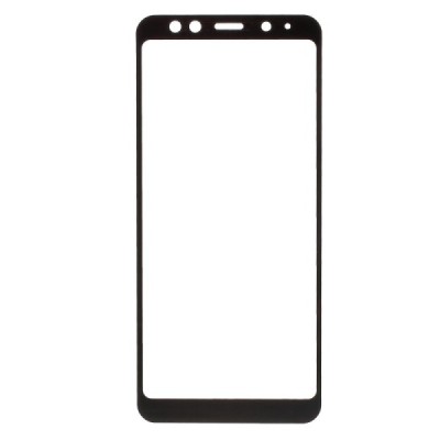 Samsung Galaxy A8 2018 (A530F) Calans Tempered Glass melns ekrāna aizsargstikls / Vacins.lv
