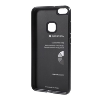 Huawei P10 Lite Mercury melns cieta silikona (TPU) apvalks / vacins.lv