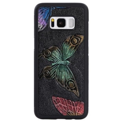 Samsung Galaxy S8 (G950) разноцветный твердый силиконовый чехол из TPU - Бабочки | Vacins.lv