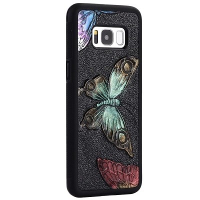 Samsung Galaxy S8 (G950) разноцветный твердый силиконовый чехол из TPU - Бабочки | Vacins.lv