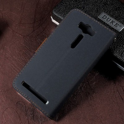 Asus Zenfone 2 Laser 5.5 (ZE550KL) Roar Diary ādas atvēramais melns futrālis / Vacins.lv