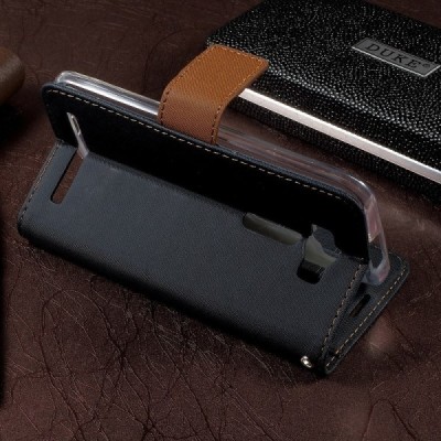 Asus Zenfone 2 Laser 5.5 (ZE550KL) Roar Diary ādas atvēramais melns futrālis / Vacins.lv