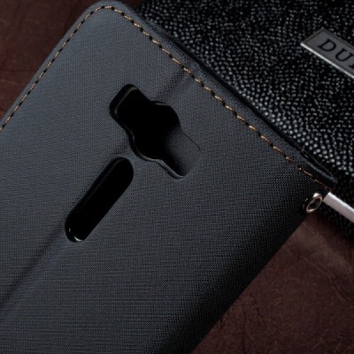 Asus Zenfone 2 Laser 5.5 (ZE550KL) Roar Diary ādas atvēramais melns futrālis / Vacins.lv