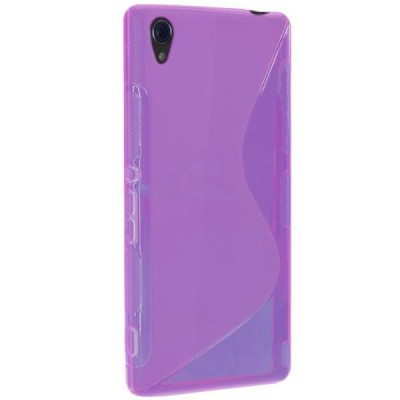 Sony Xperia Z3 „S-Line“ cieta silikona dzidrs (TPU) violeta apvalks / vacins.lv