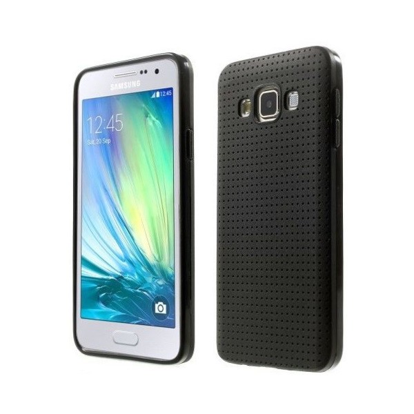 „Dots“ твердый силиконовый чехол (TPU) - черный (Galaxy A3 2015)