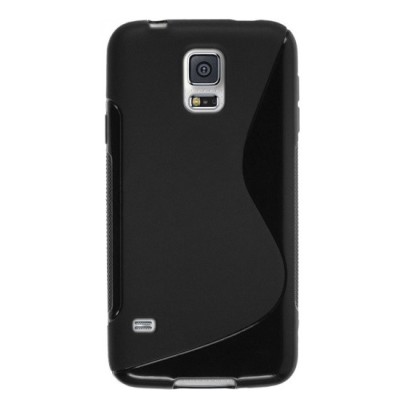Samsung Galaxy S5 mini G800 S-Line чёрный твердый силиконовый чехол из TPU | Vacins.lv