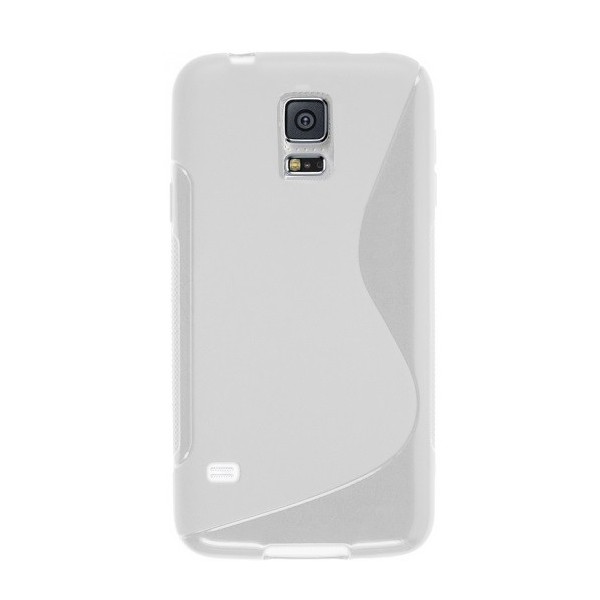 „S-Line“ твердый силиконовый чехол (TPU) – белый (Galaxy S5 mini)